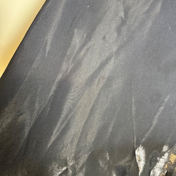 JS COLLECTIONS Shimmery Organza Tulle Maxi Skirt 3 Layers, Black | Sz 4 - Picture 3 of 8